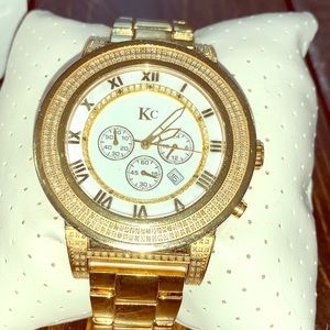 KC TECHNO COM CHRONOGRAPH WATCH  DIAMONDS! 2.00ctw